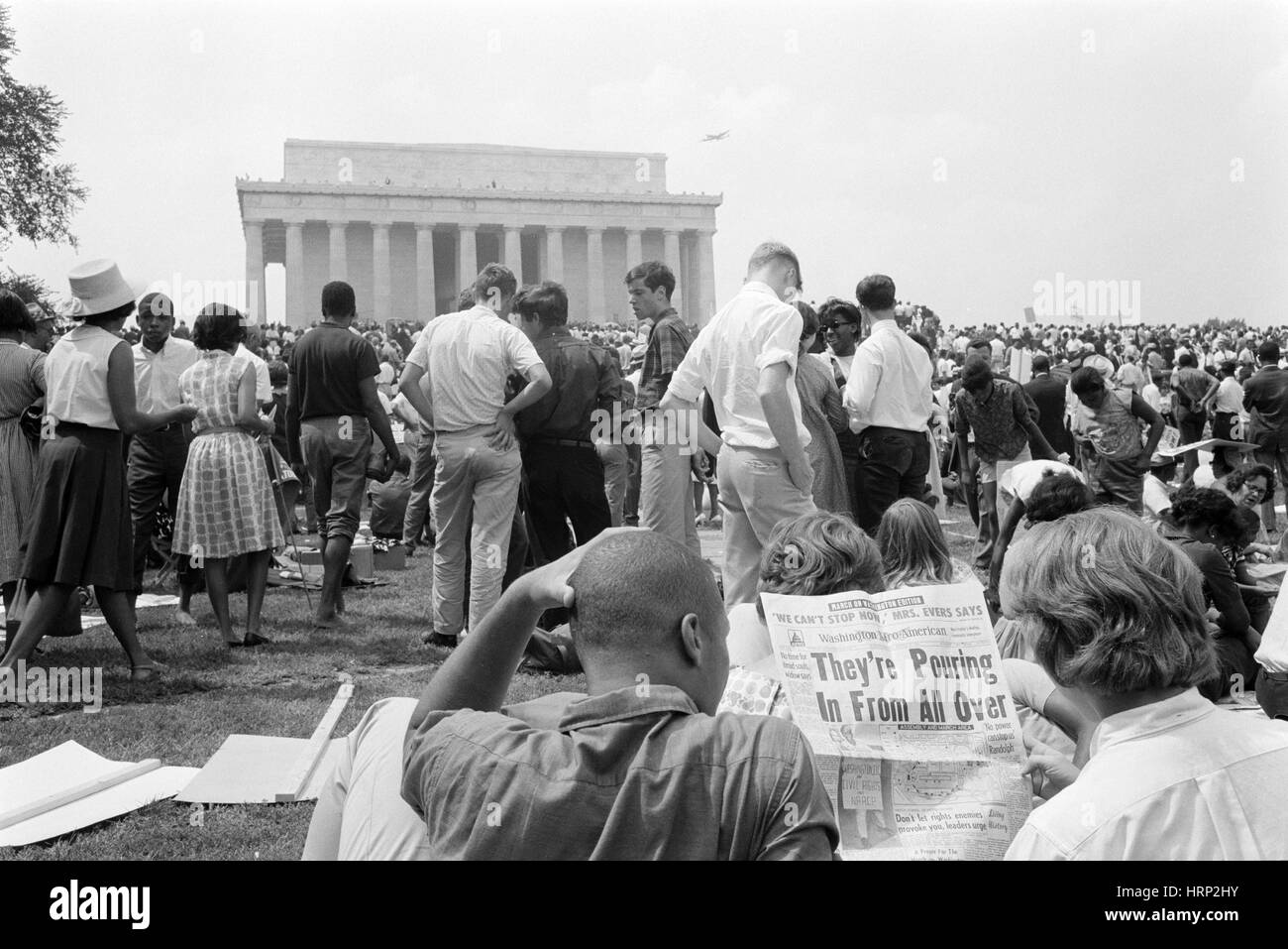 Marzo su Washington per i posti di lavoro e di libertà, 1963 Foto Stock