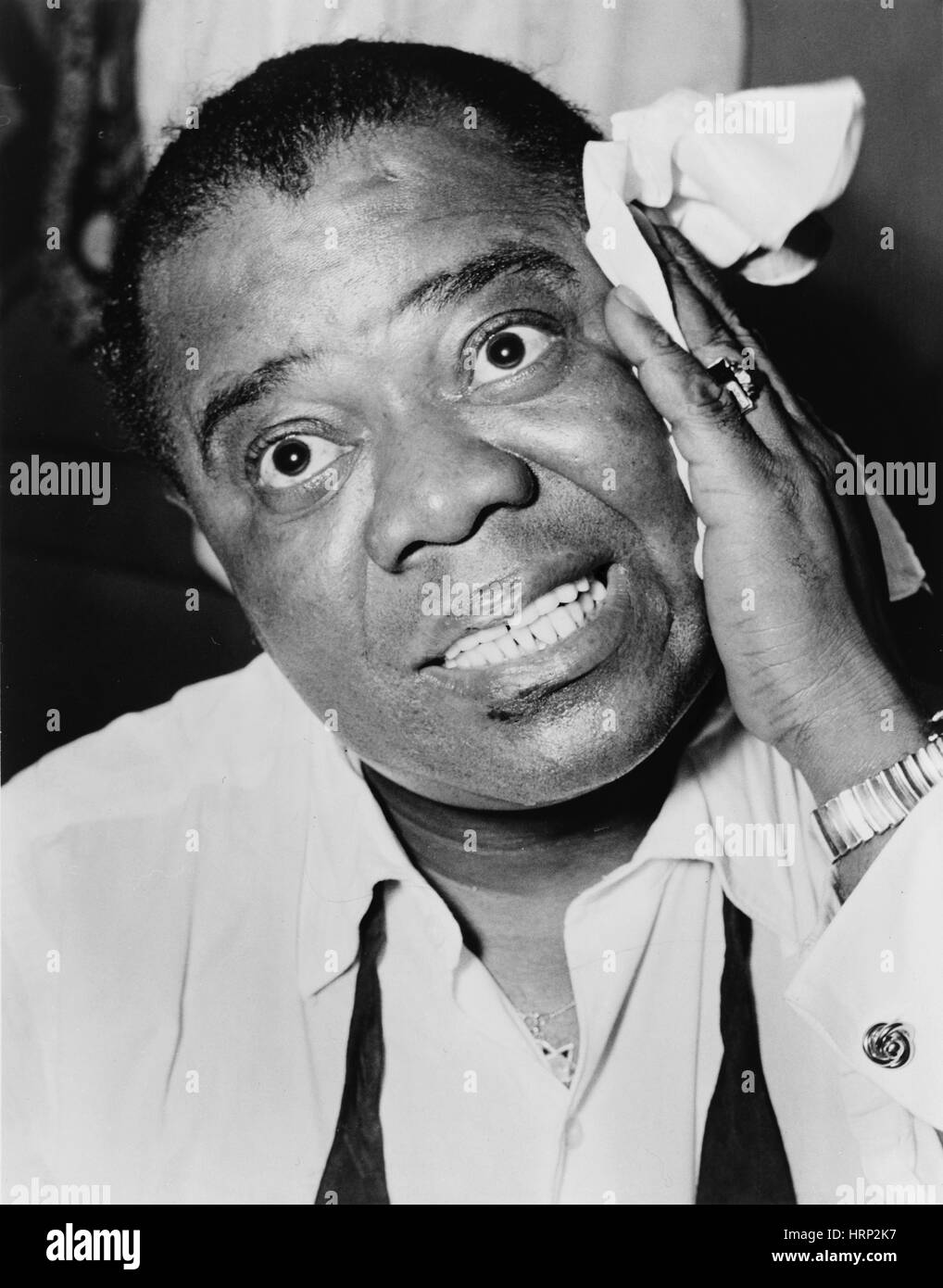 Louis Armstrong, American musicista jazz Foto Stock