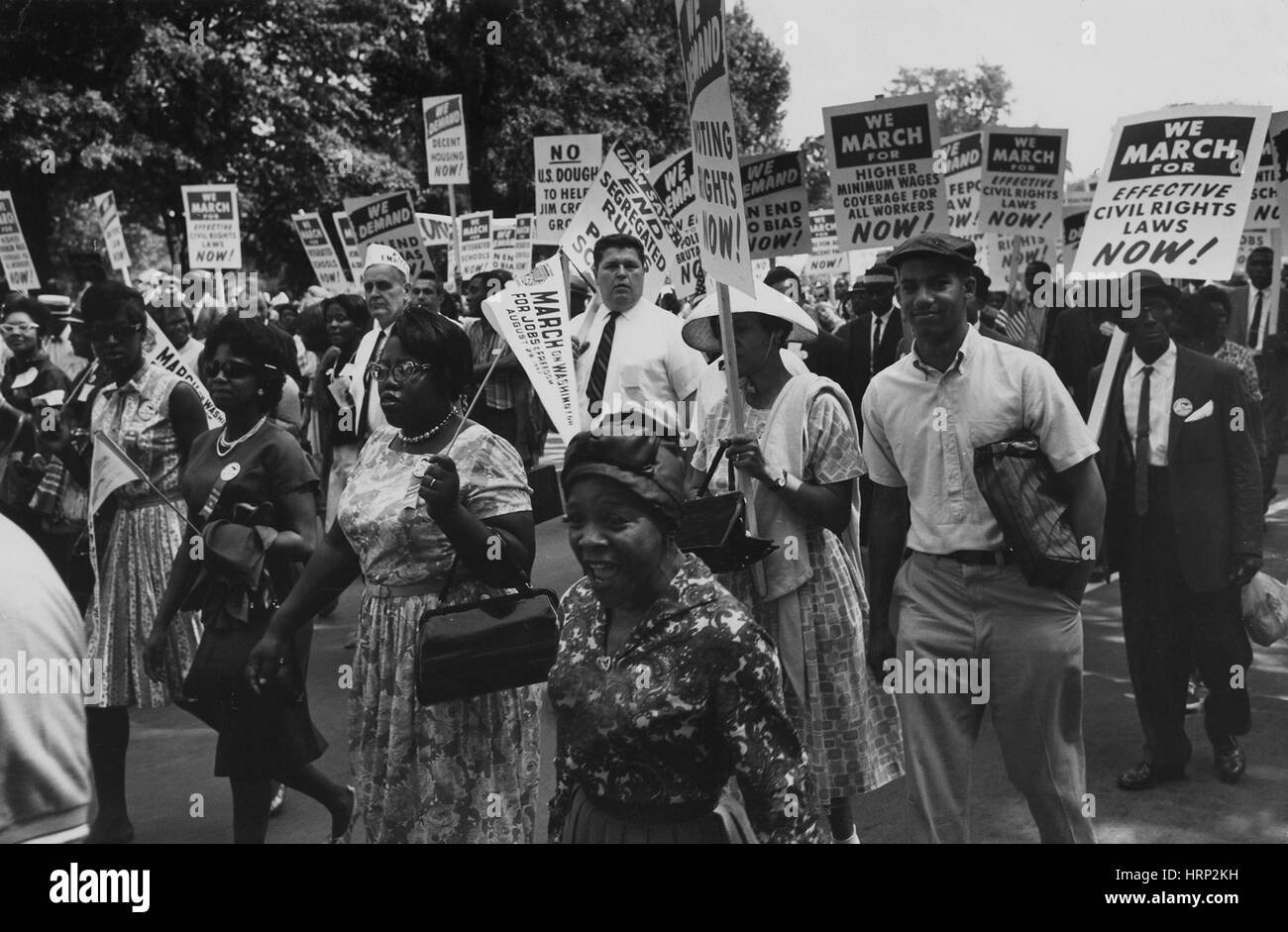 Marzo su Washington per i posti di lavoro e di libertà, 1963 Foto Stock