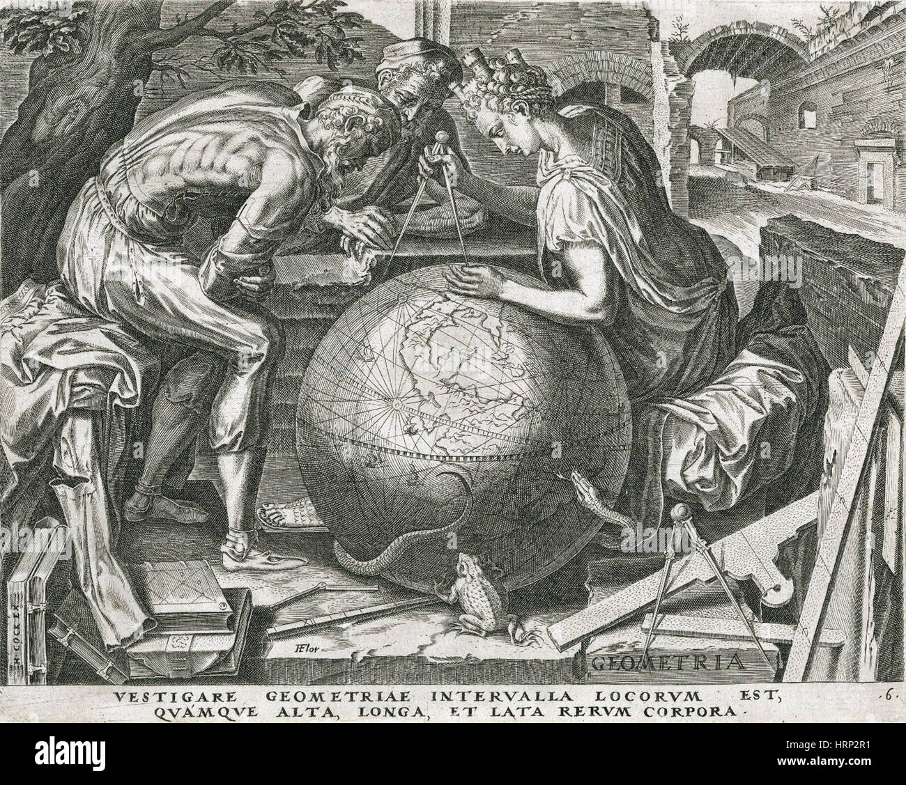 Personificazione della geometria, 1565 Foto Stock