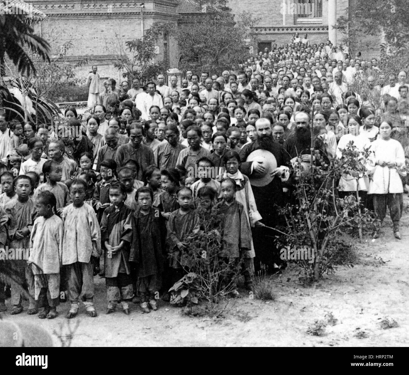 I rifugiati cristiani, Boxer Rebellion, 1900 Foto Stock