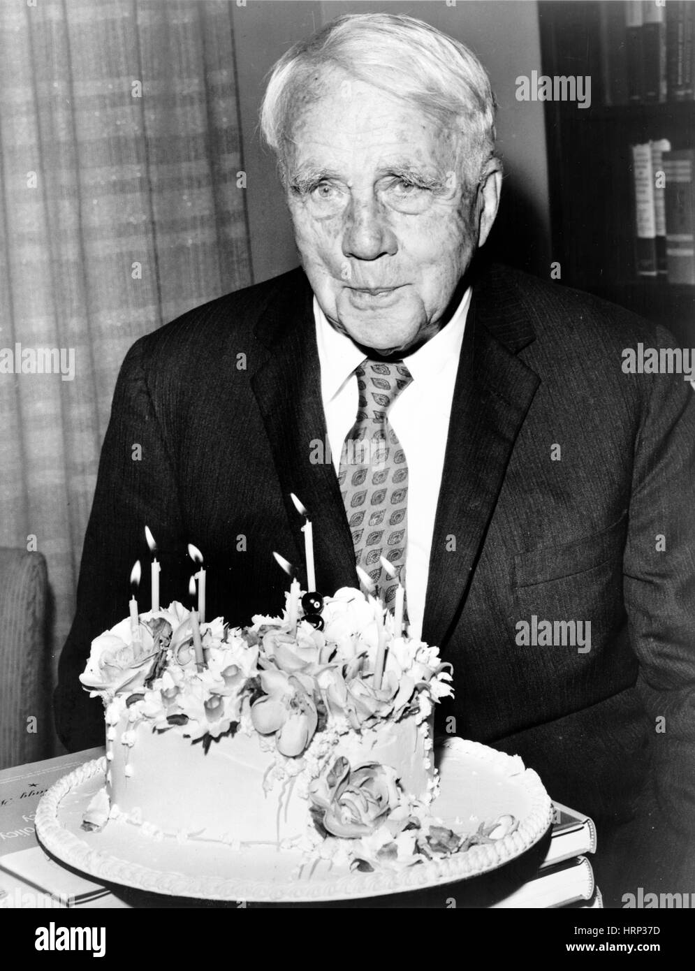 Robert Frost, poeta americano Foto Stock
