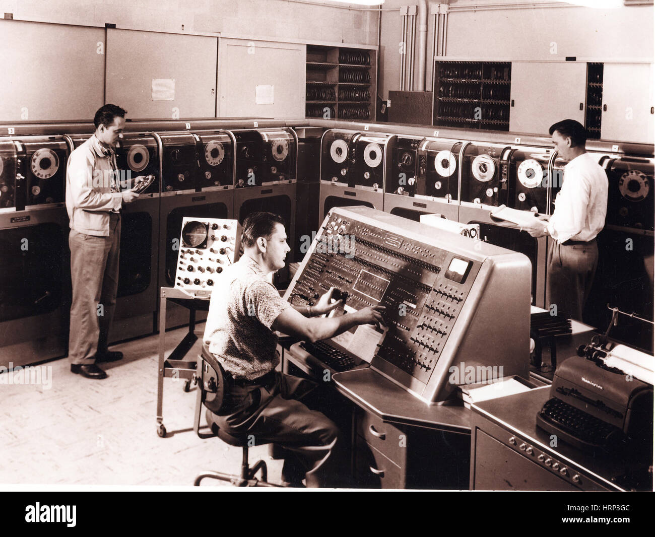 UNIVAC Console, LLNL, 1950s Foto Stock