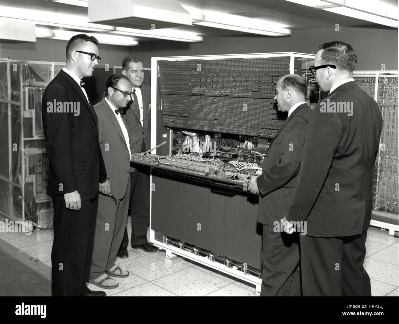 LLNL personale, IBM Supercomputer 7030 Foto Stock