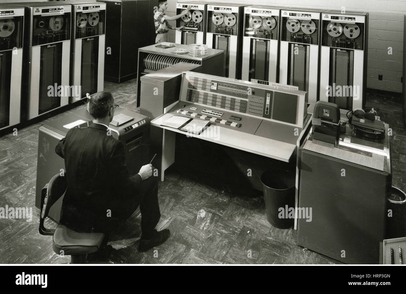 IBM 7090 Sala Computer, LLNL, 1960s Foto Stock