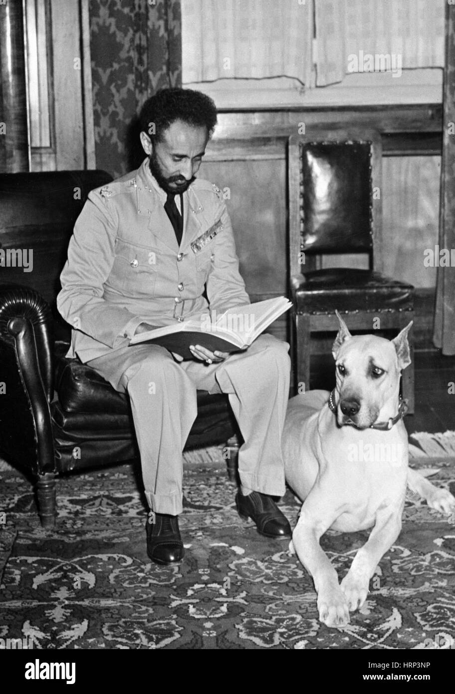 Haile Selassie, ultimo imperatore di Etiopia Foto Stock