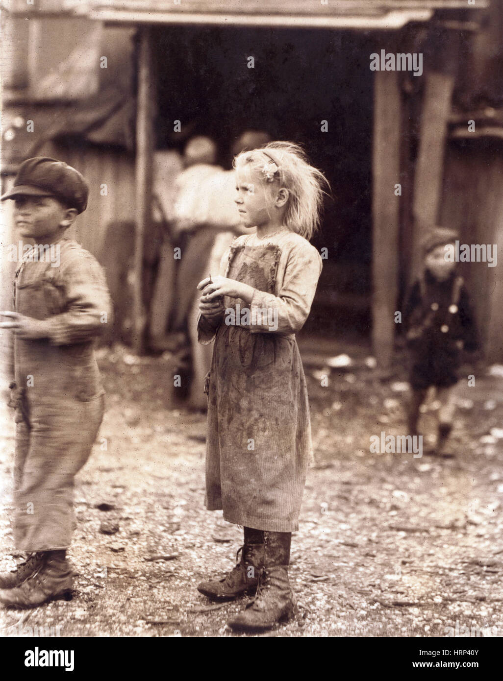 Carolina del Sud Oyster Shucker, 1912 Foto Stock