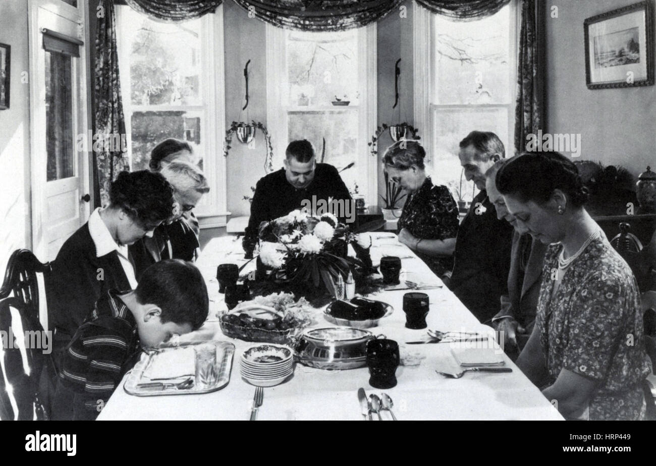 Cena di ringraziamento, 1942 Foto Stock
