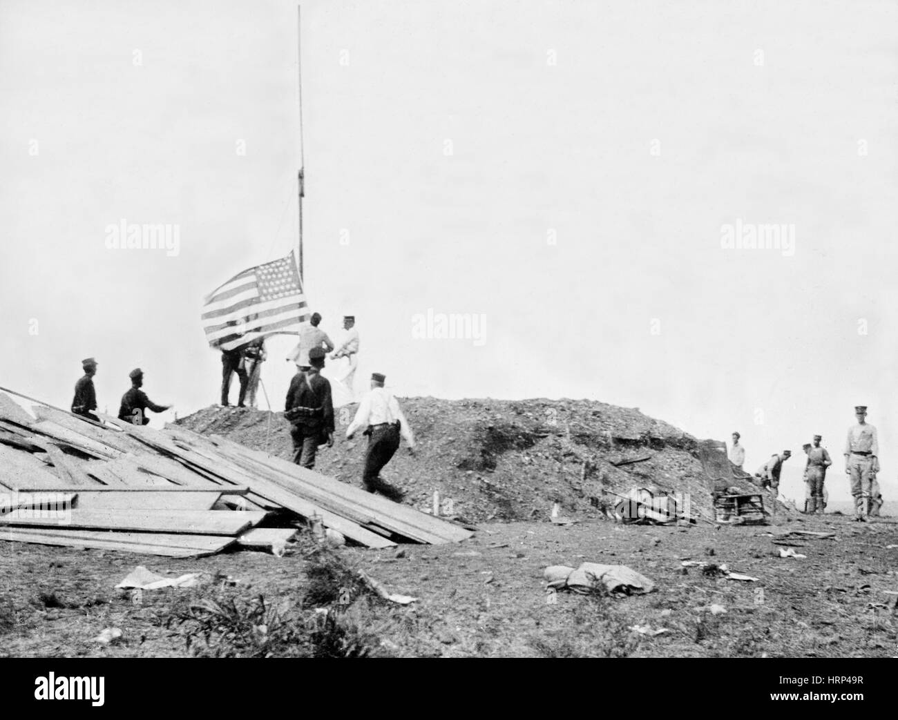 Battaglia di GuantÌÁnamo Bay, 1898 Foto Stock