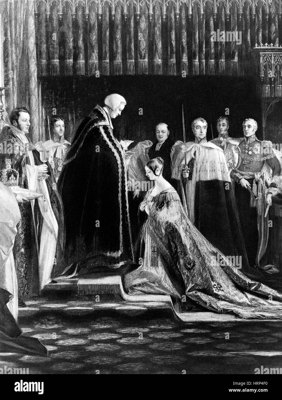 La regina Victoria, incoronazione, 1838 Foto Stock