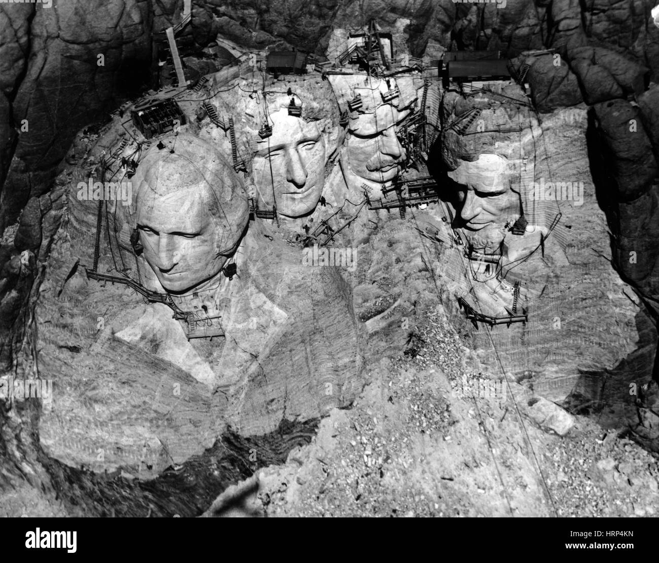 Il monte Rushmore vicino al completamento, 1938-39 Foto Stock