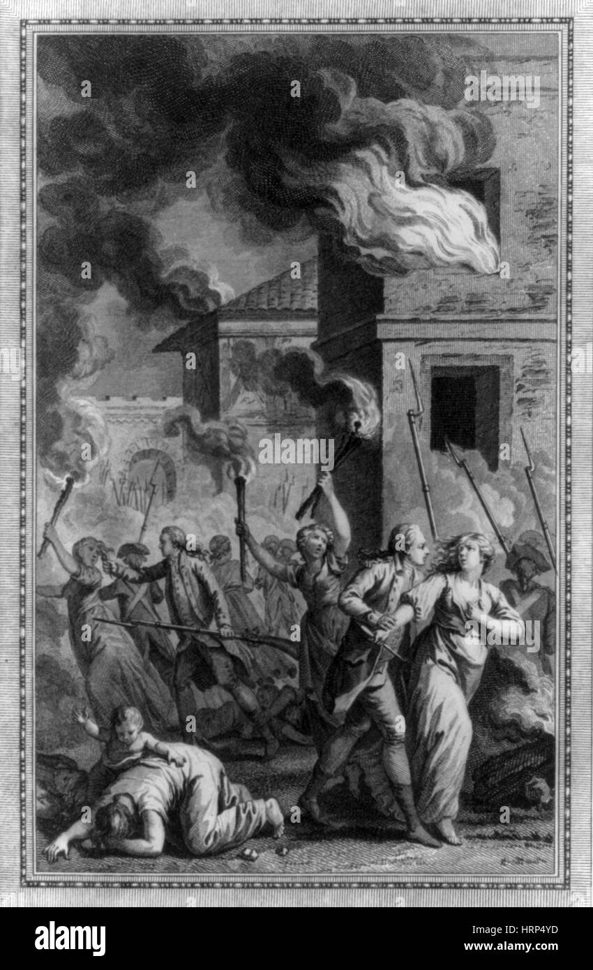 Grande Incendio di New York, 1776 Foto Stock
