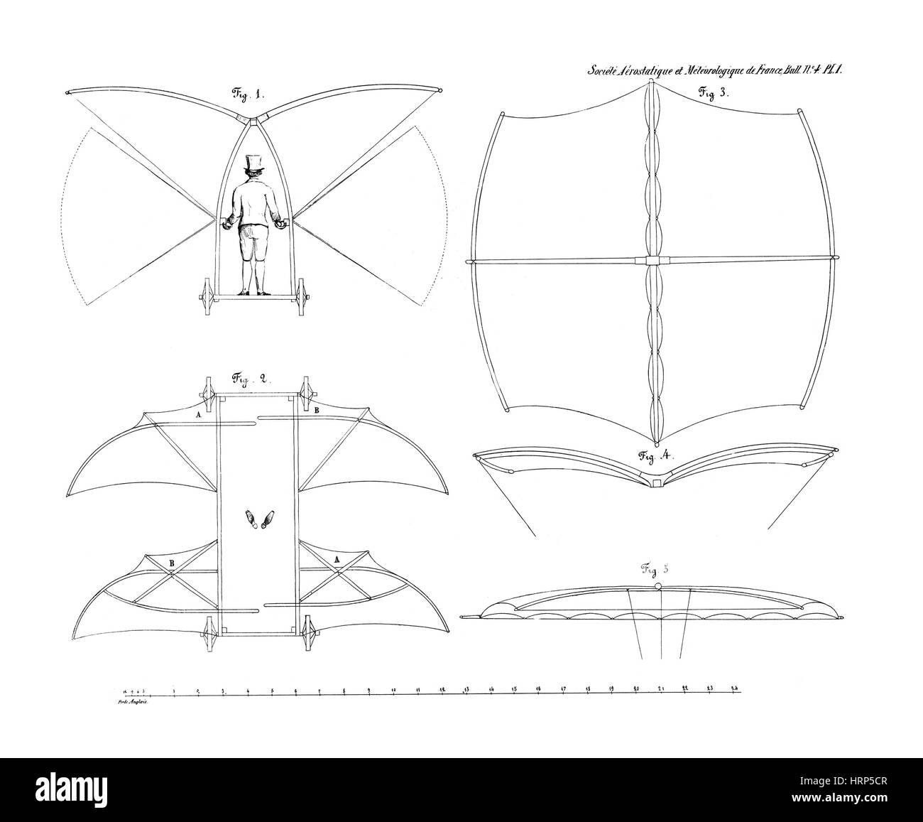 Cayley Macchina volante, 1853 Foto Stock