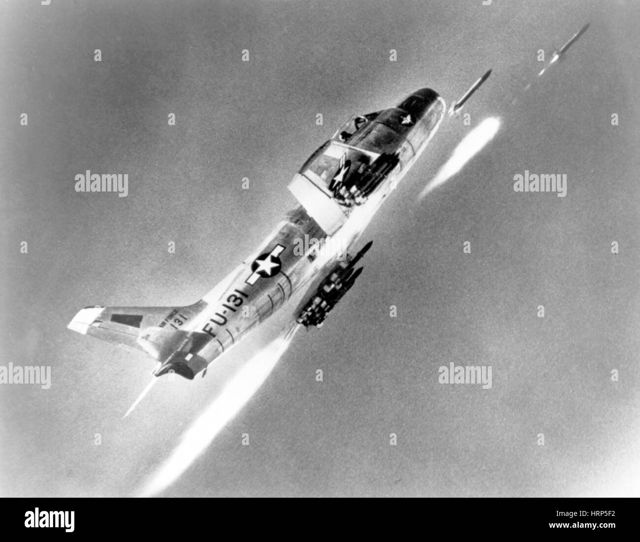 F-86 Sabre, primo Swept-Wing Fighter, 1950s Foto Stock