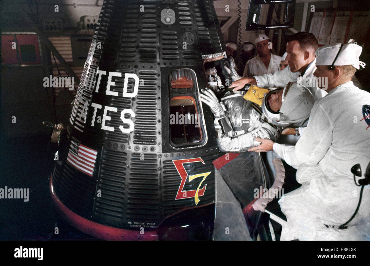 Sigma 7, Astronauta Wally Schirra, 1962 Foto Stock