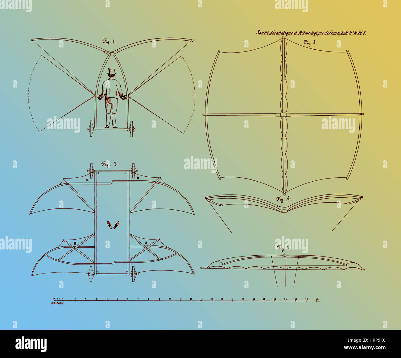 Cayley Macchina volante, 1853 Foto Stock