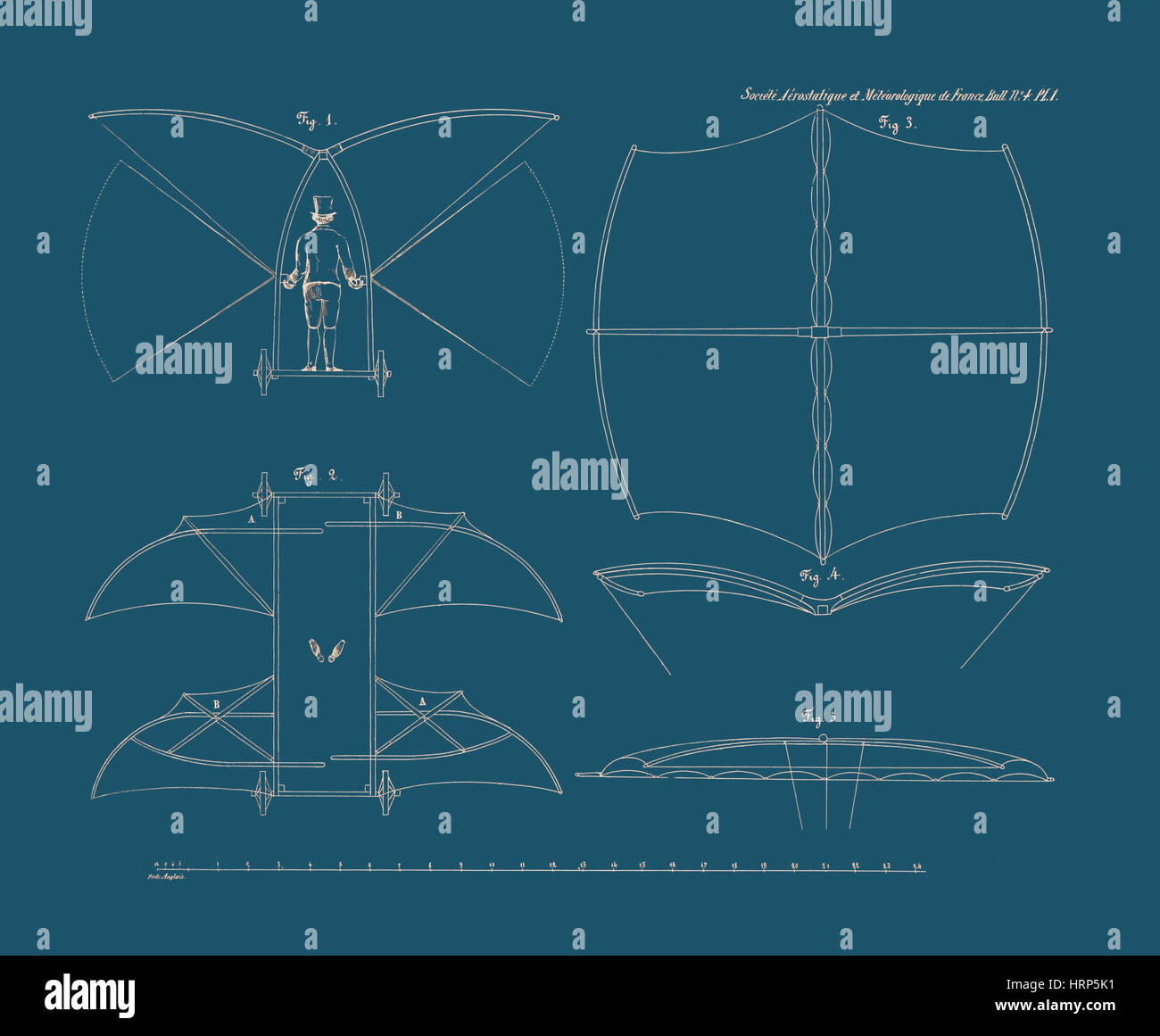 Cayley Macchina volante, 1853 Foto Stock