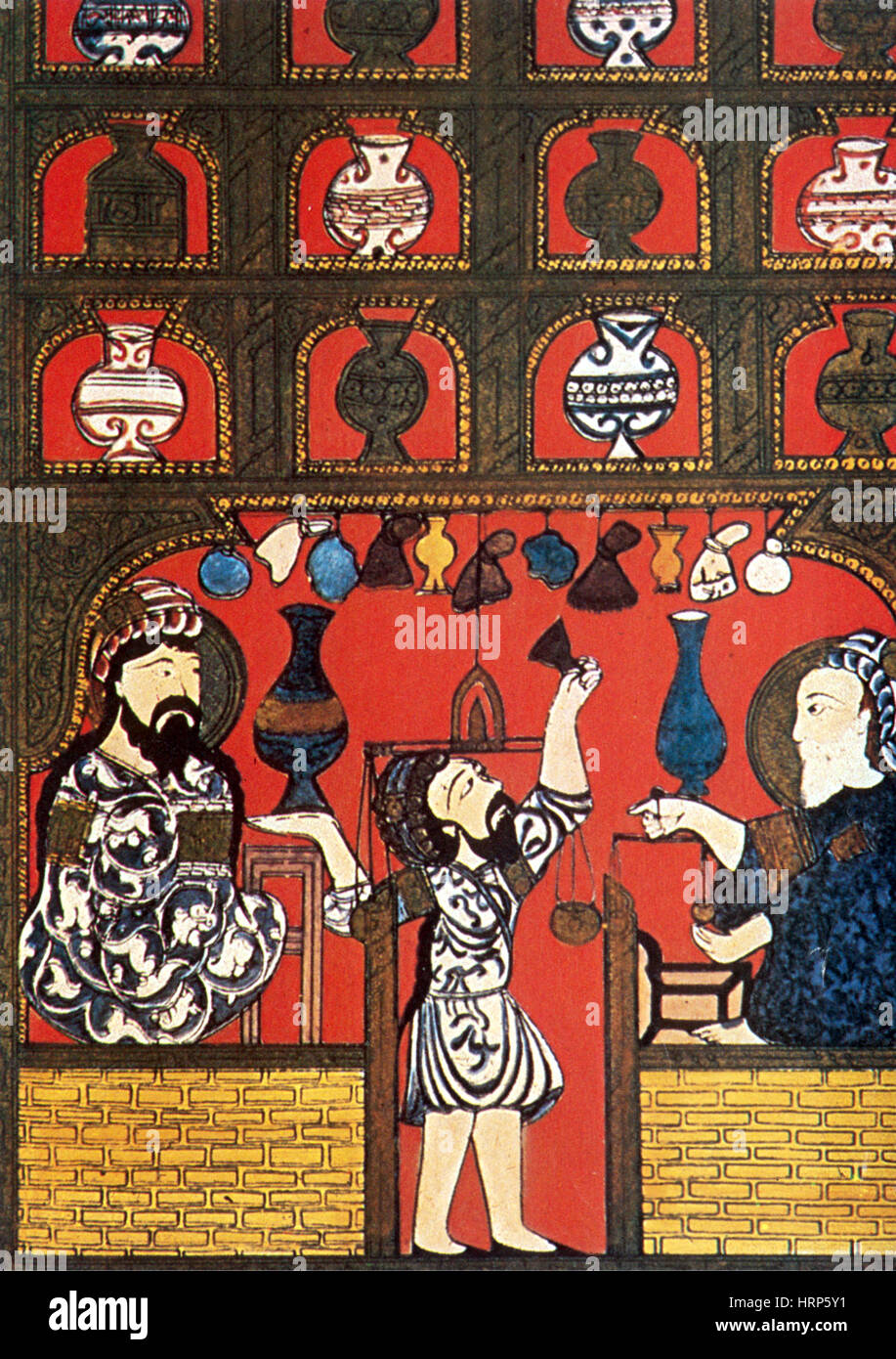 Farmacia araba, XIII secolo Foto Stock