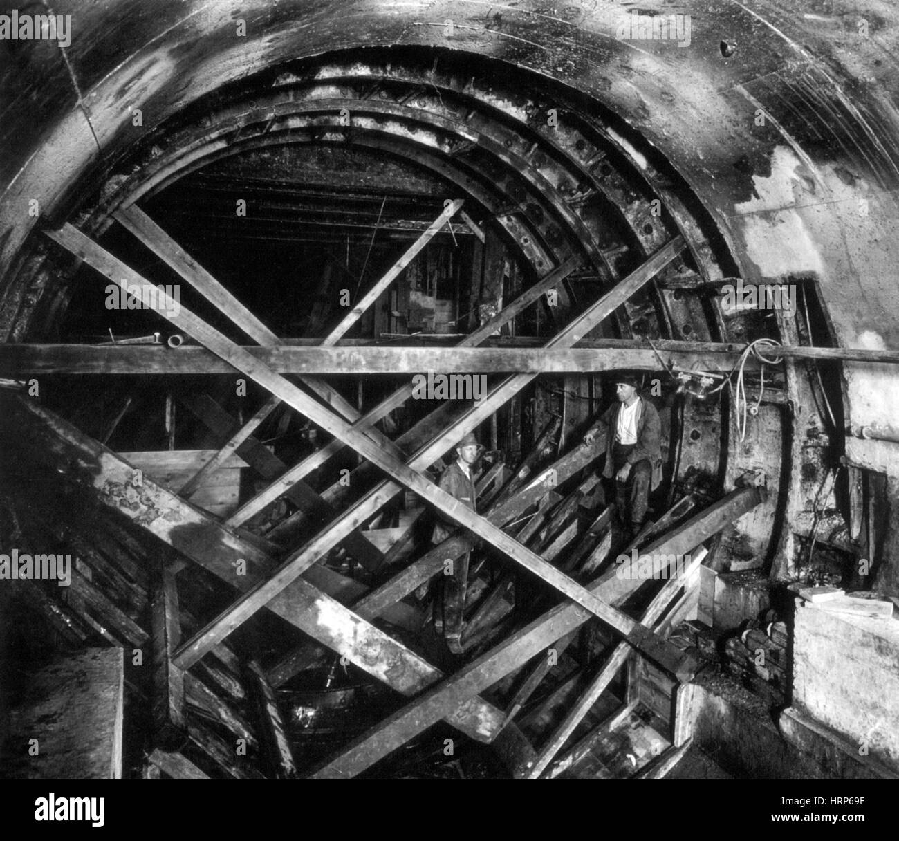 La metropolitana di New York la costruzione, 1921 Foto Stock