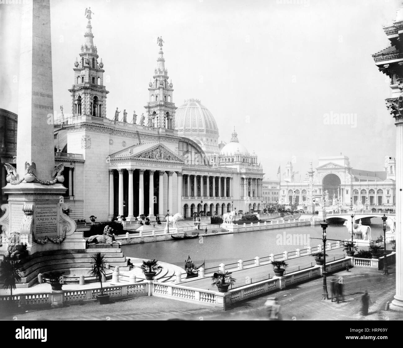 Columbian Expo, Palazzo delle Arti meccaniche, 1893 Foto Stock