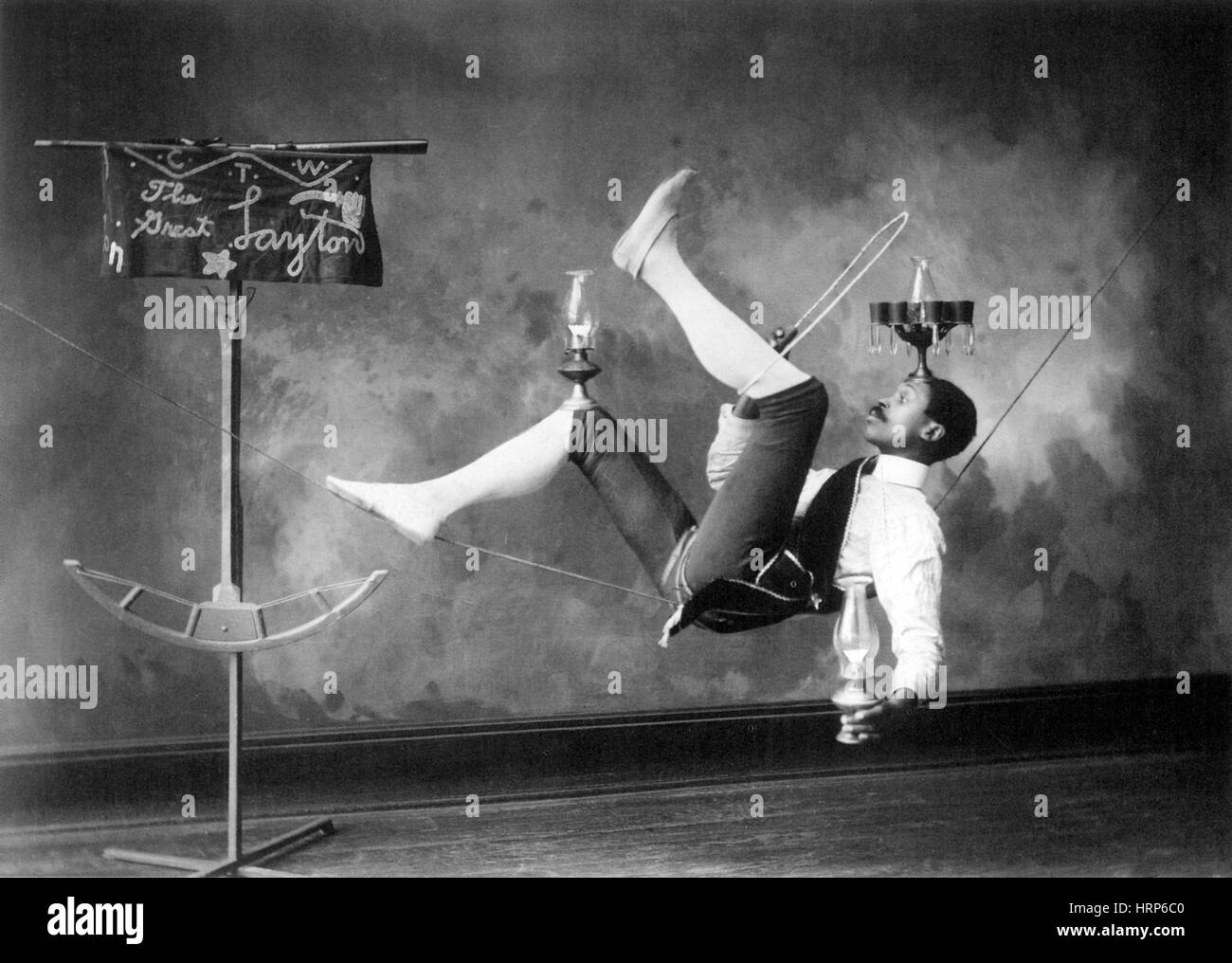 Slackwire Acrobat, 1885 Foto Stock