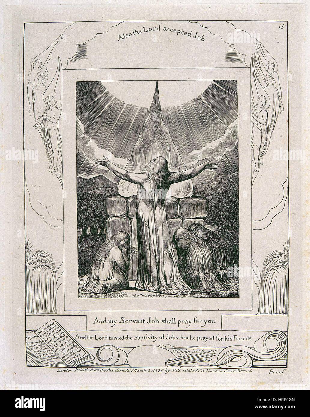 William Blake "Lavoro Sacrificio dell' Foto Stock
