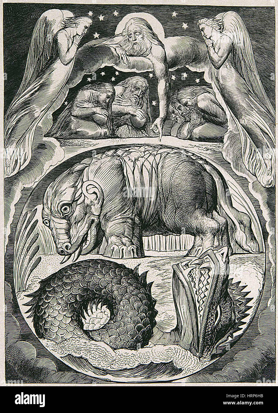 William Blake "Behemoth e Leviathan' Foto Stock