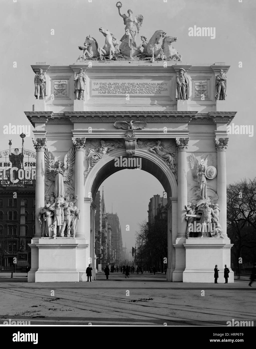 NYC, Madison Square, Dewey Arch, 1900 Foto Stock