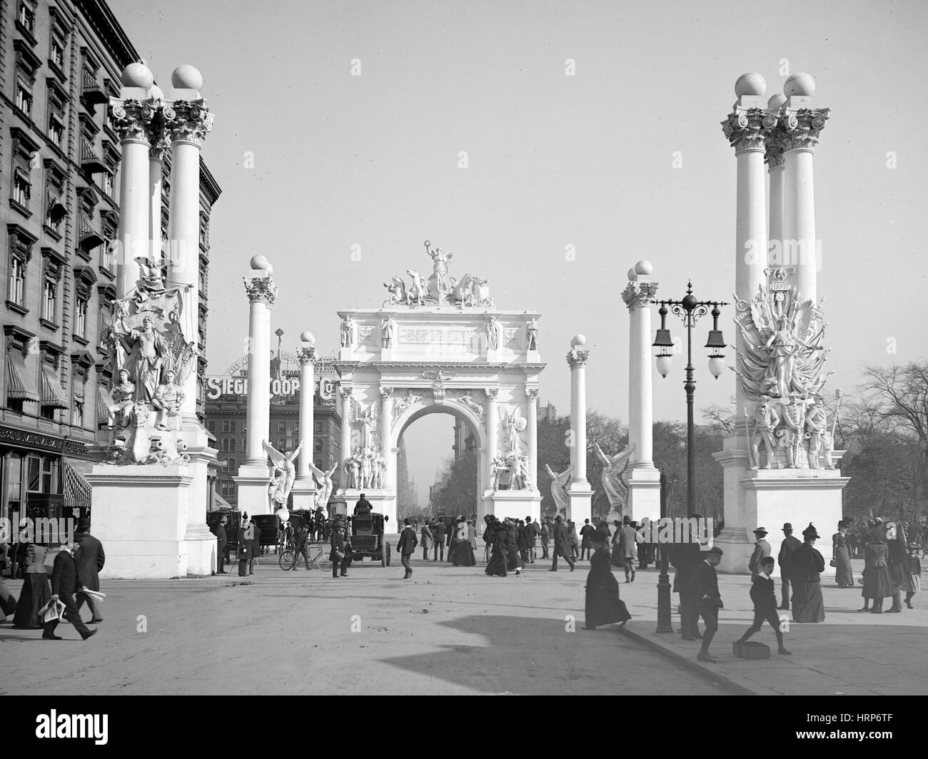 NYC, Madison Square, Dewey Arch, 1900 Foto Stock