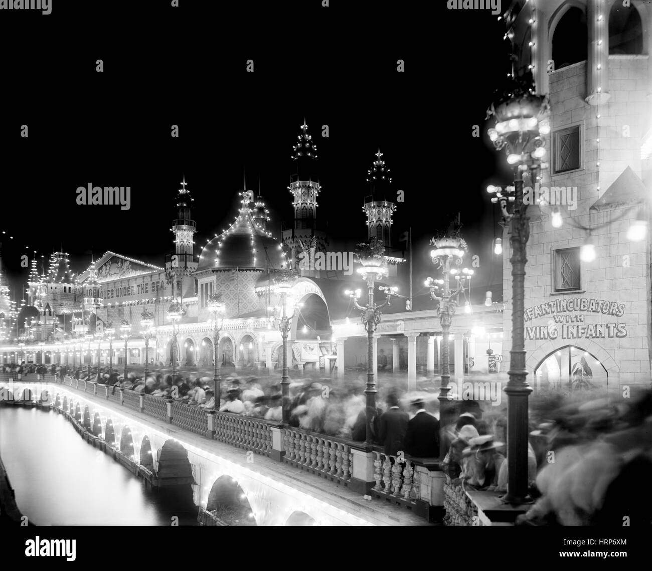 Coney Island, il Luna Park, 1900s Foto Stock