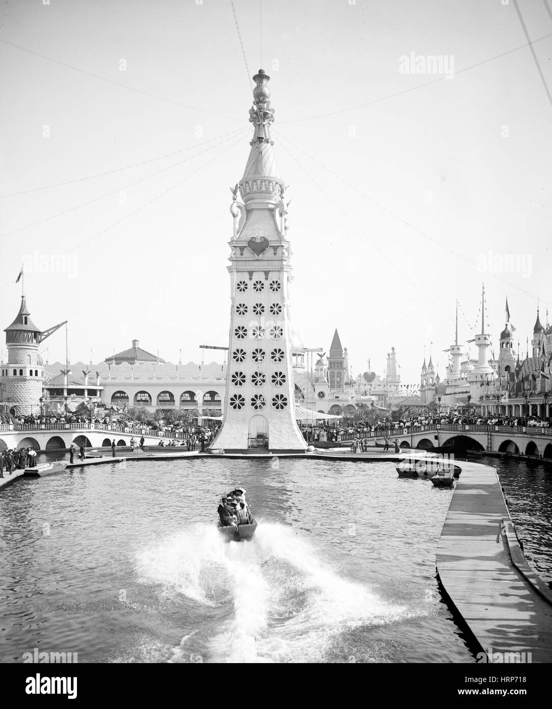 Coney Island, Luna Park Tower elettrico, 1903 Foto Stock