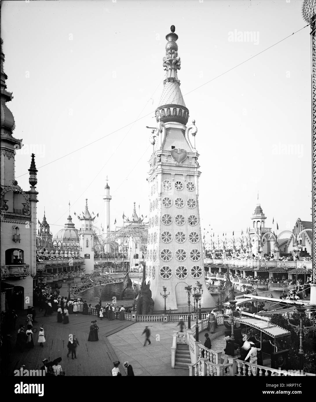 Coney Island, Luna Park Tower elettrico, 1905 Foto Stock