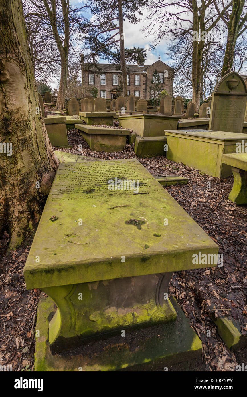 La vecchia canonica in Haworth casa delle sorelle Bronte West Yorkshire. Foto Stock