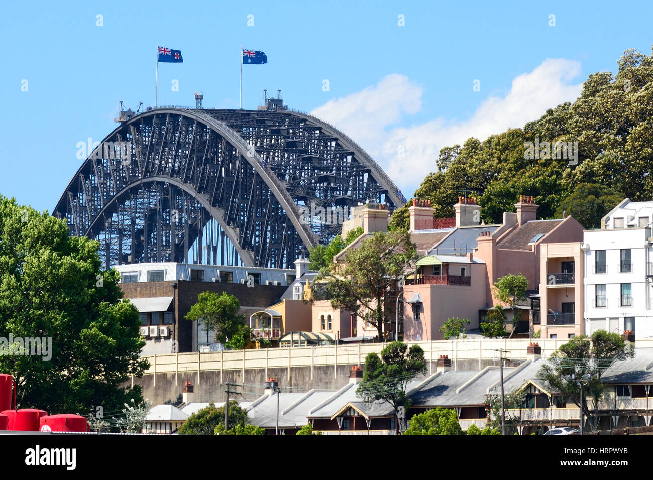 Una vista del Ponte del Porto di Sydney dal punto Milers Foto Stock