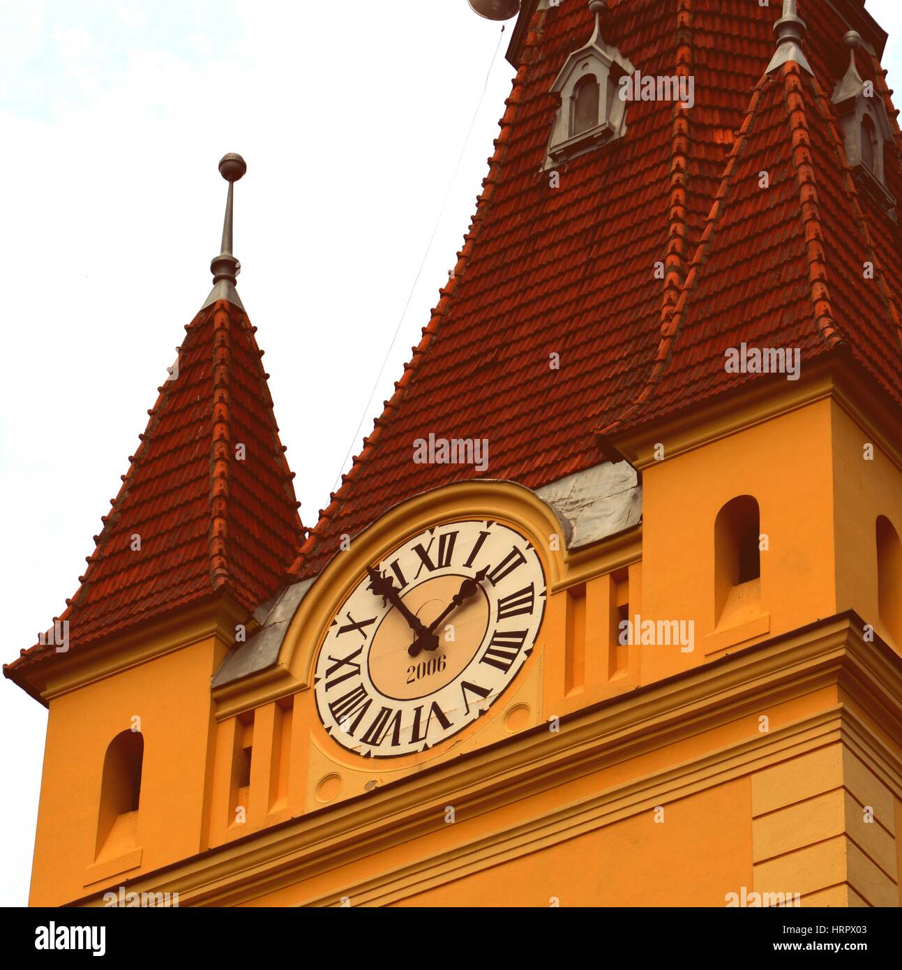 Fortificata medievale chiesa sassone nel villaggio Cristian, Transilvania, Romania Foto Stock