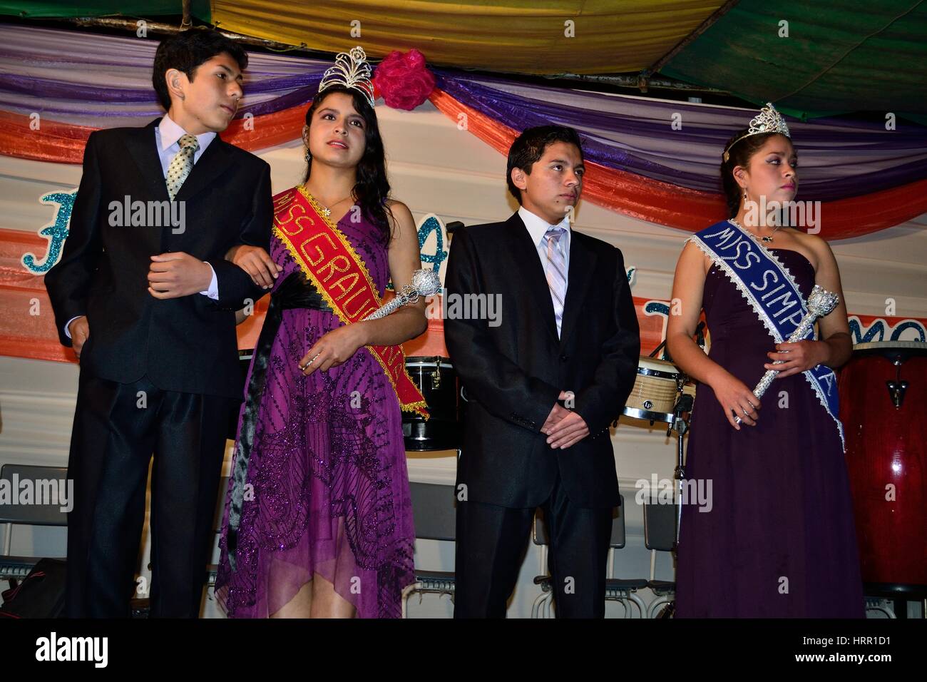 Reinado - Queen - High school anniversario in SAPALACHE ' Las Huaringas ' - HUANCABAMBA.- Ministero di Piura - Peru Foto Stock