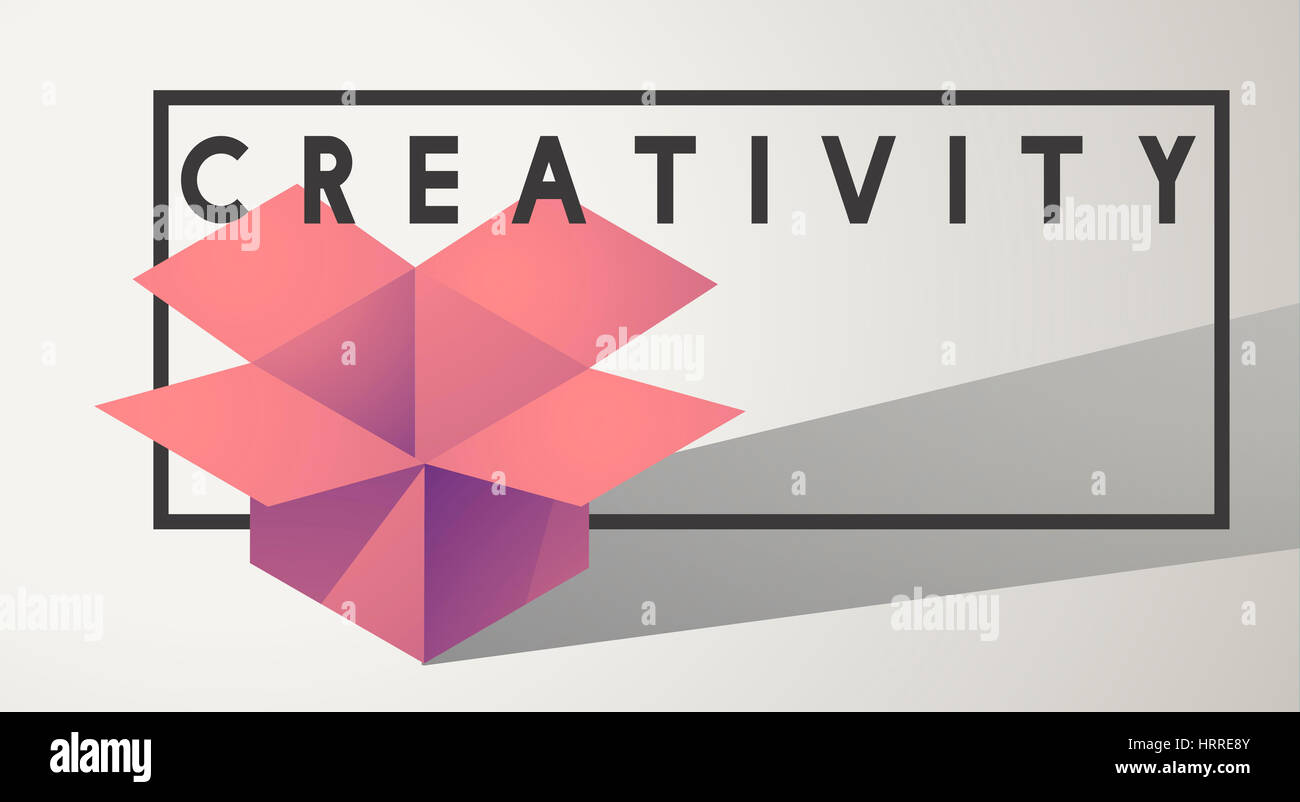 Il design creativo di idee di immaginazione e di concezione moderna Foto Stock