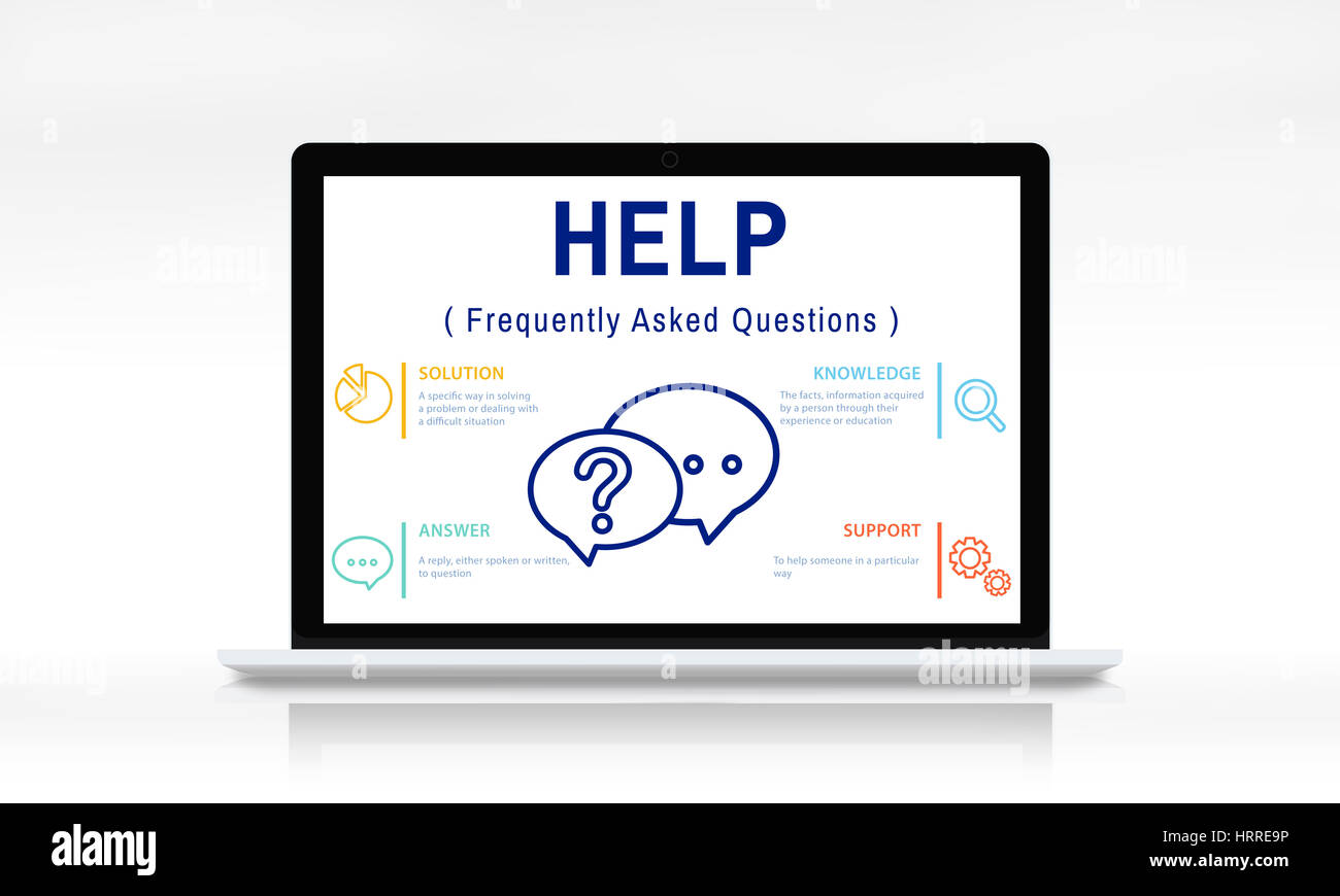 Domande frequenti Servizio Clienti concetto icona Foto Stock