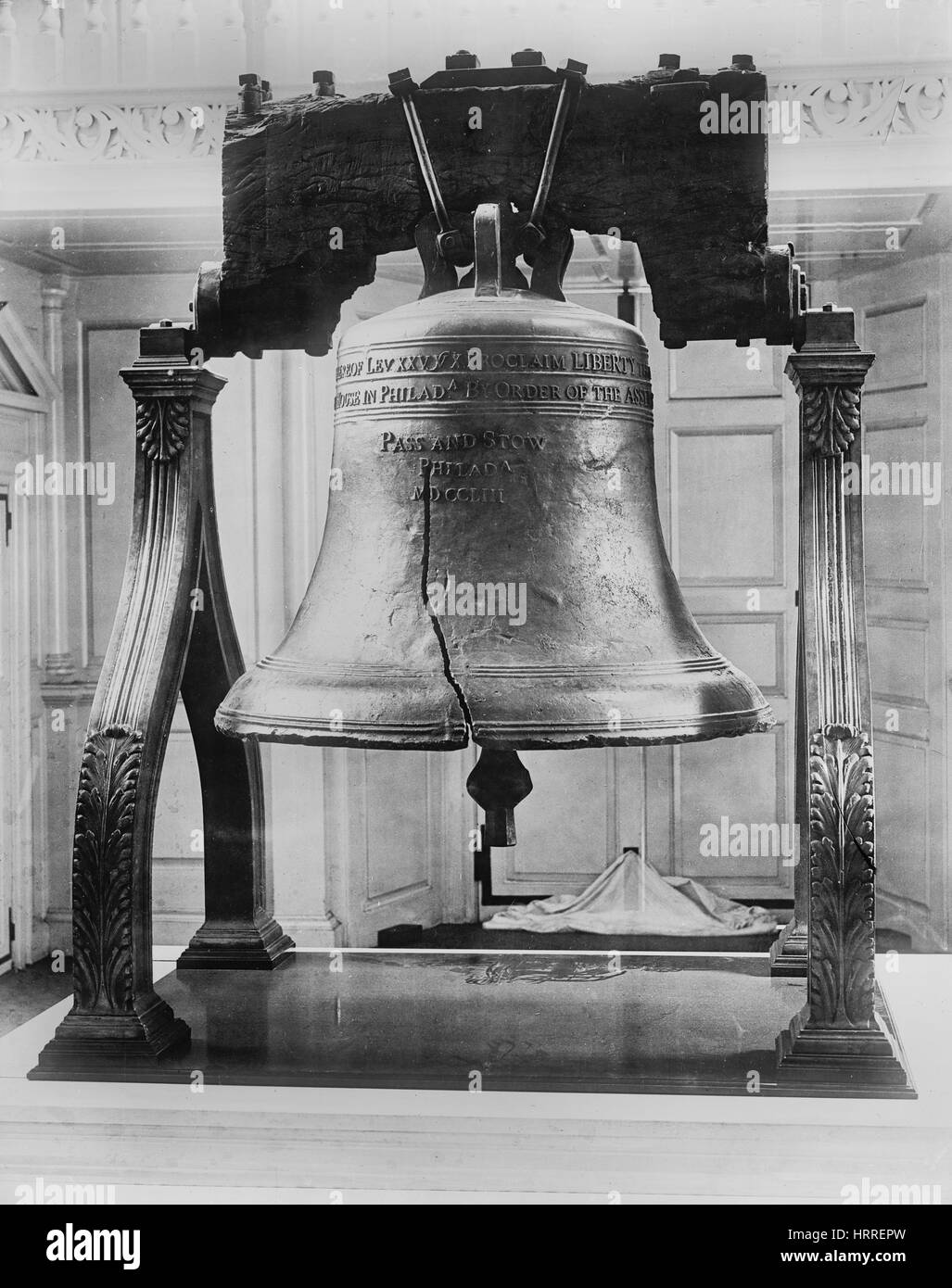 Liberty Bell, Independence Hall, Philadelphia, Pennsylvania, USA, Detroit Publishing Company, 1901 Foto Stock