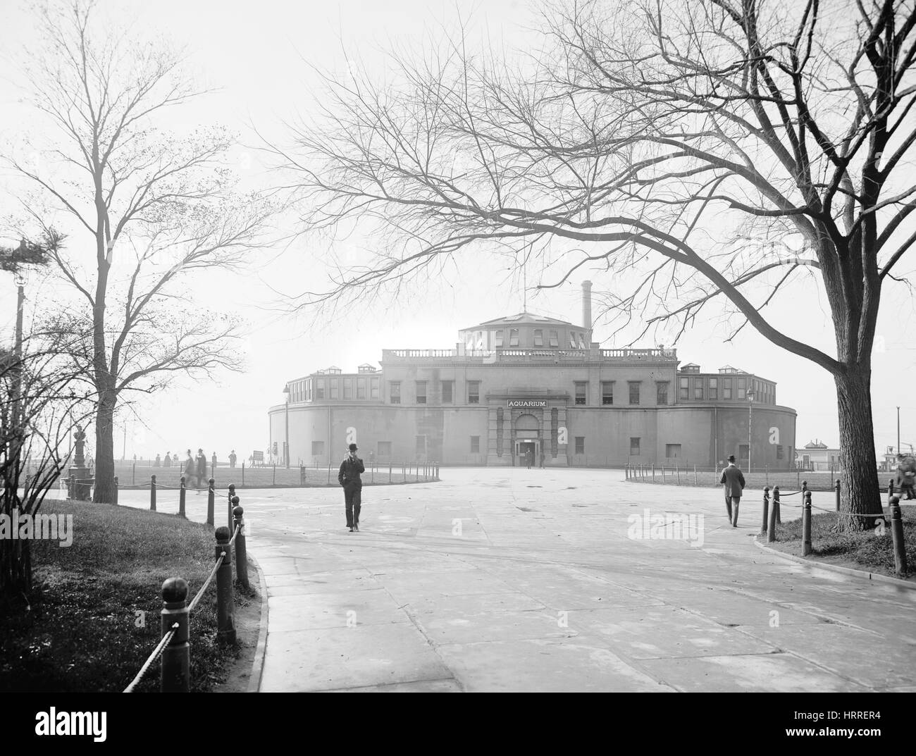 Acquario presso il giardino del castello, la città di New York, New York, Stati Uniti d'America, Detroit Publishing Company, 1900 Foto Stock