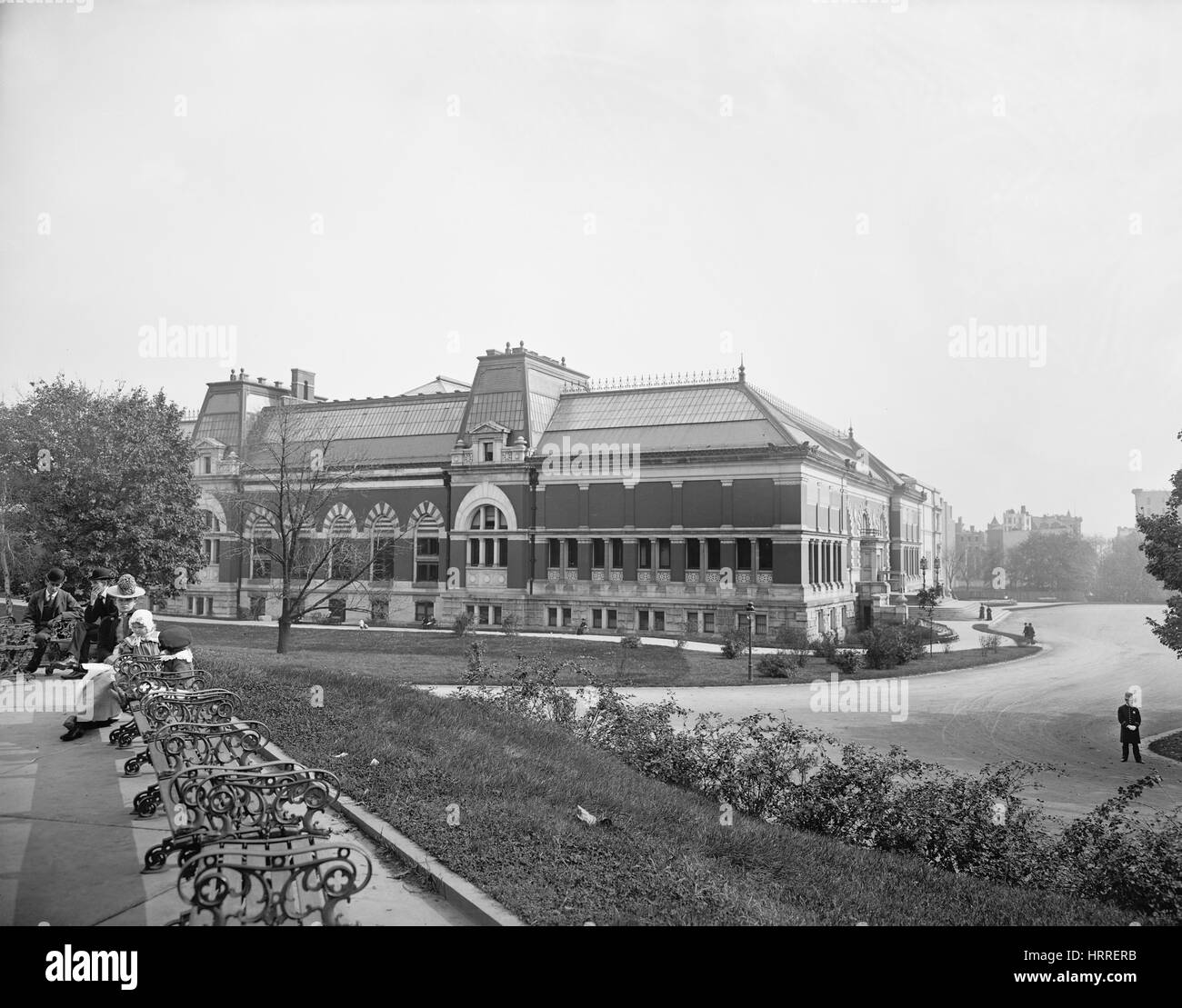 Metropolitan Museum, vista dal Central Park di New York City, New York, Stati Uniti d'America, Detroit Publishing Company, 1900 Foto Stock