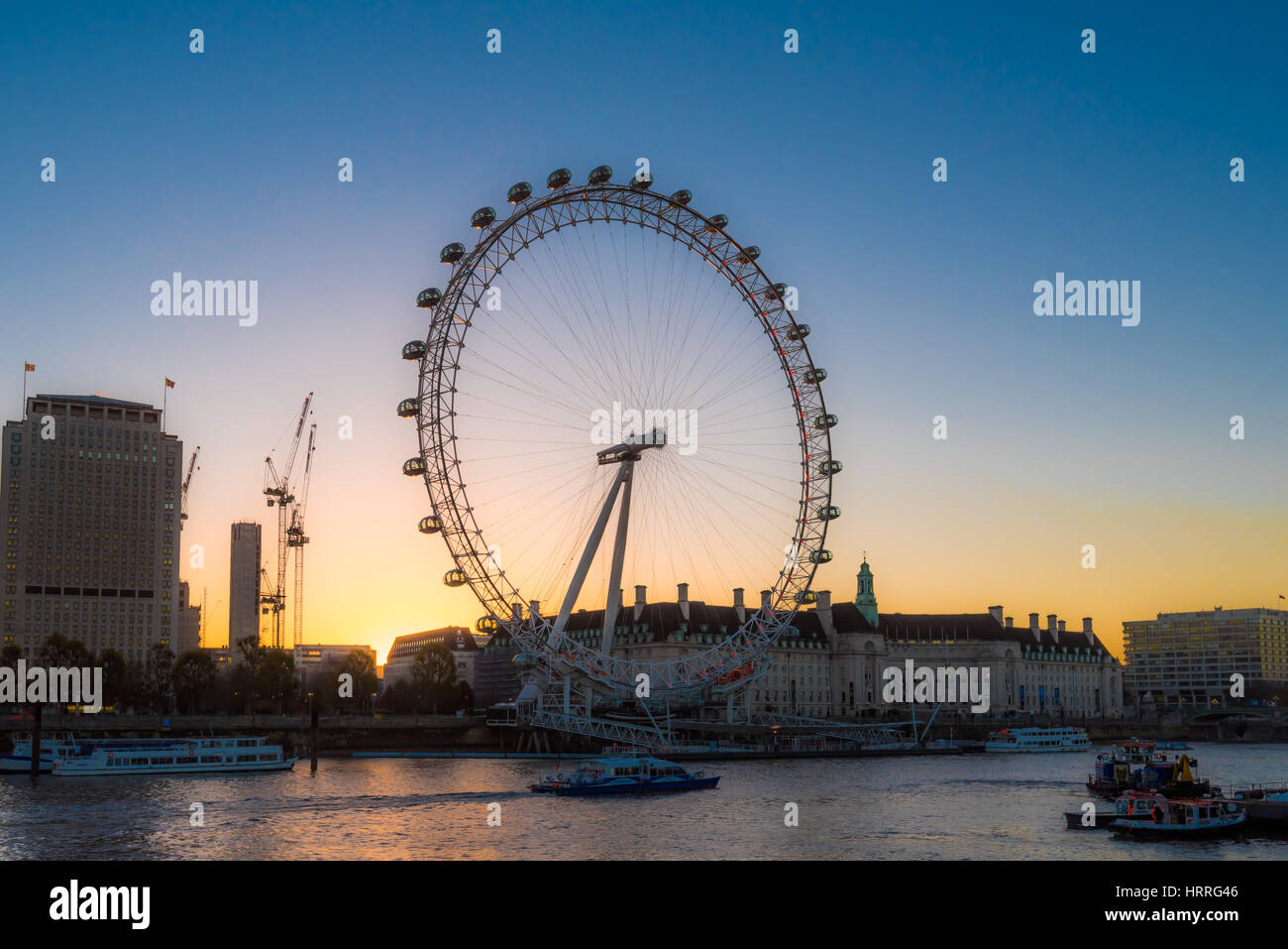 London Eye a Sunrise- REGNO UNITO Foto Stock