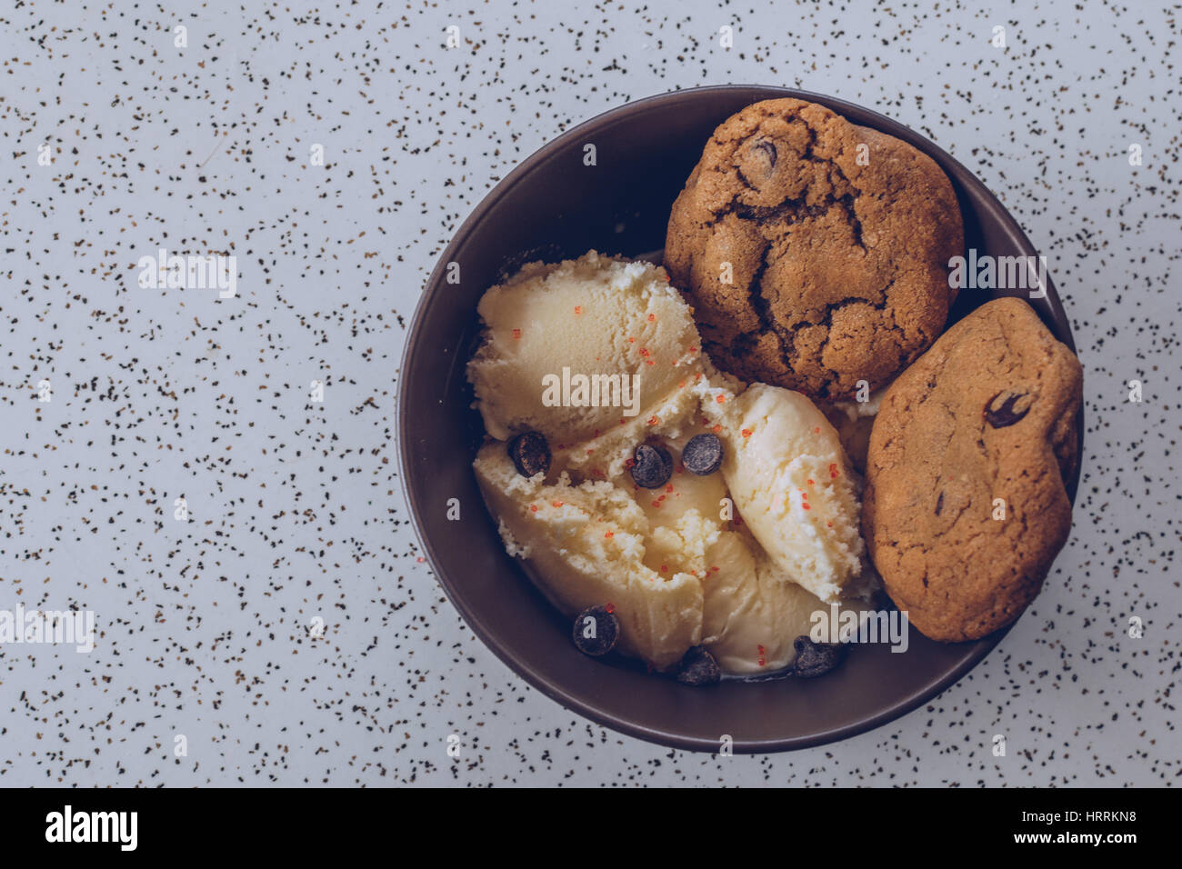 Display fresco di cookie e di gelato Foto Stock