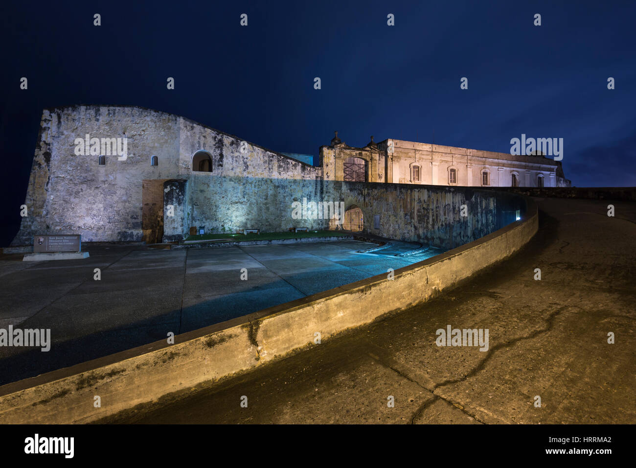 Rampa di entrata porta occidentale CASTILLO SAN CRISTOBAL SAN JUAN PORTORICO Foto Stock