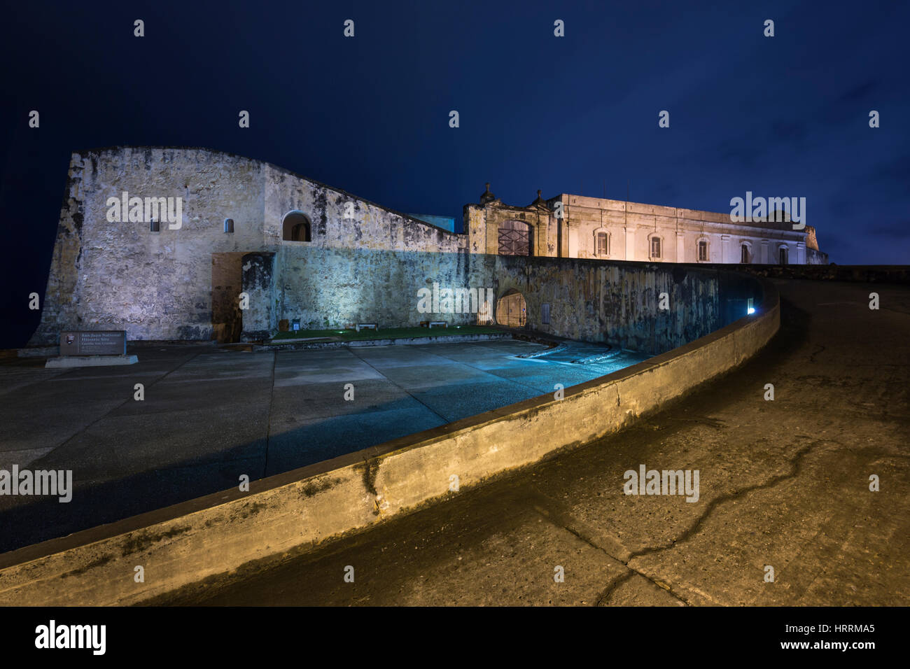 Rampa di entrata porta occidentale CASTILLO SAN CRISTOBAL SAN JUAN PORTORICO Foto Stock