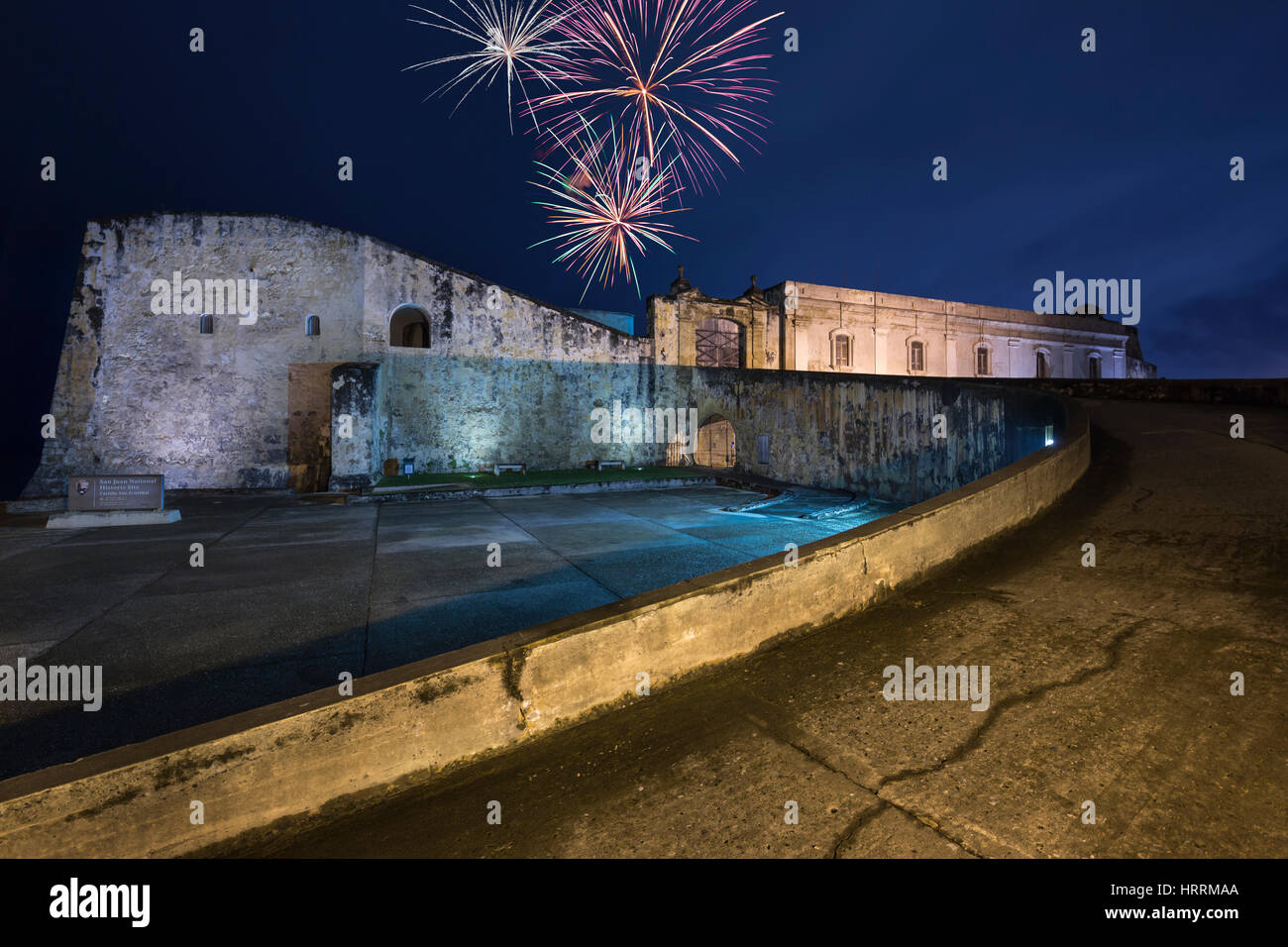 Rampa di entrata porta occidentale CASTILLO SAN CRISTOBAL SAN JUAN PORTORICO Foto Stock