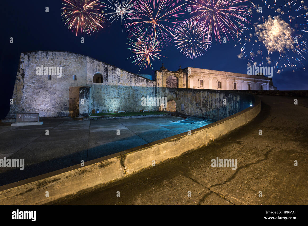 Rampa di entrata porta occidentale CASTILLO SAN CRISTOBAL SAN JUAN PORTORICO Foto Stock