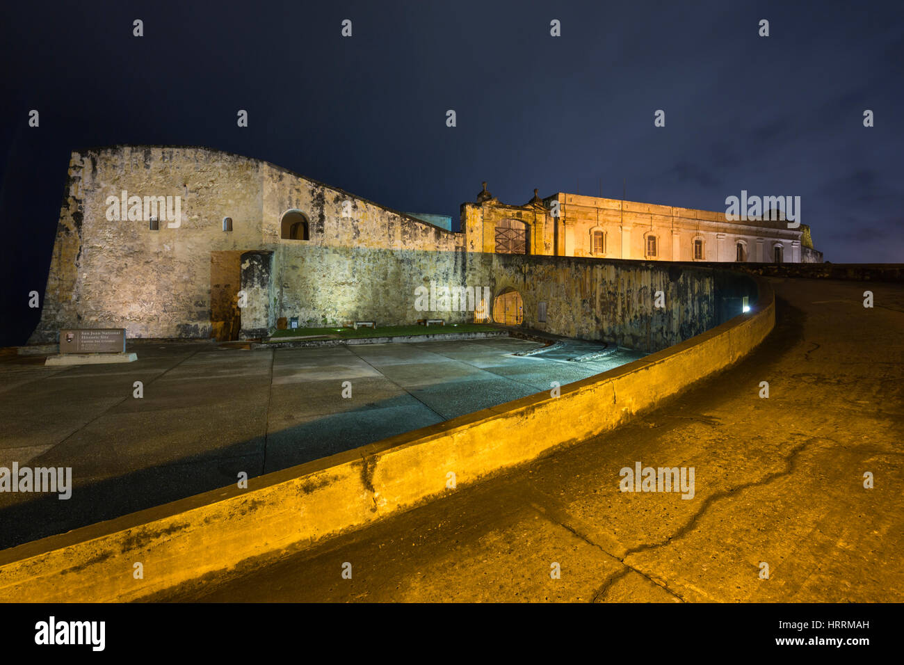 Rampa di entrata porta occidentale CASTILLO SAN CRISTOBAL SAN JUAN PORTORICO Foto Stock