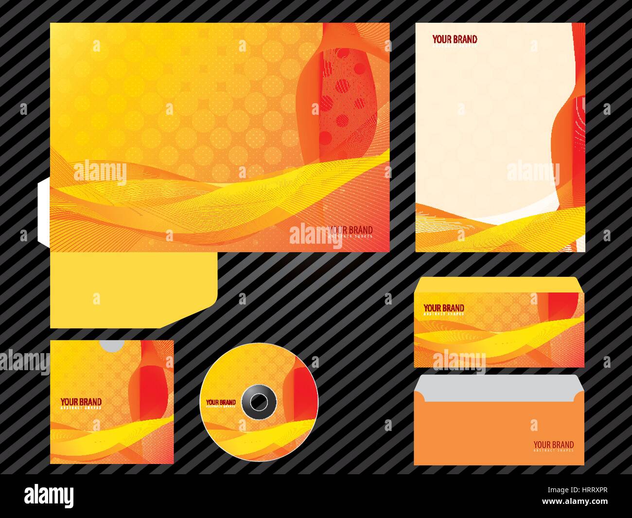 Corporate Identity Design Modello Di Colore Arancione Set Aziendale Articoli Di Cancelleria Cartella Carta Intestata Busta Coperchio Brochure Cataloghi Volantini E Brochure Immagine E Vettoriale Alamy