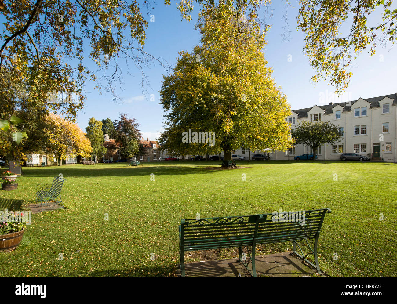 Alta Green Great Ayton in autunno, North Yorkshire Foto Stock